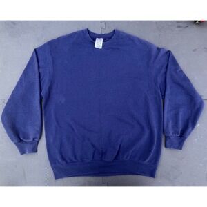 Vintage Fruit of the‎ Loom BEST Mens Blue Crew Neck Sweatshirt Sz lg  Casual